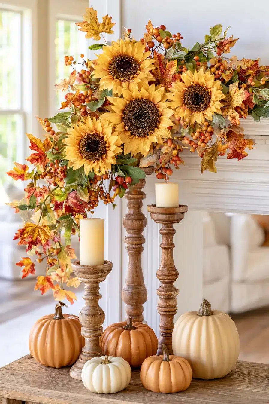 27 Gorgeous Fall Garland Mantle Ideas for a Cozy Seasonal Display