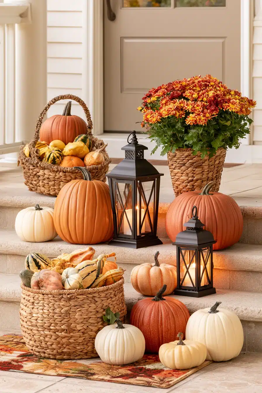 27 Beautiful Thanksgiving Porch Decorations for a Warm Harvest Welcome