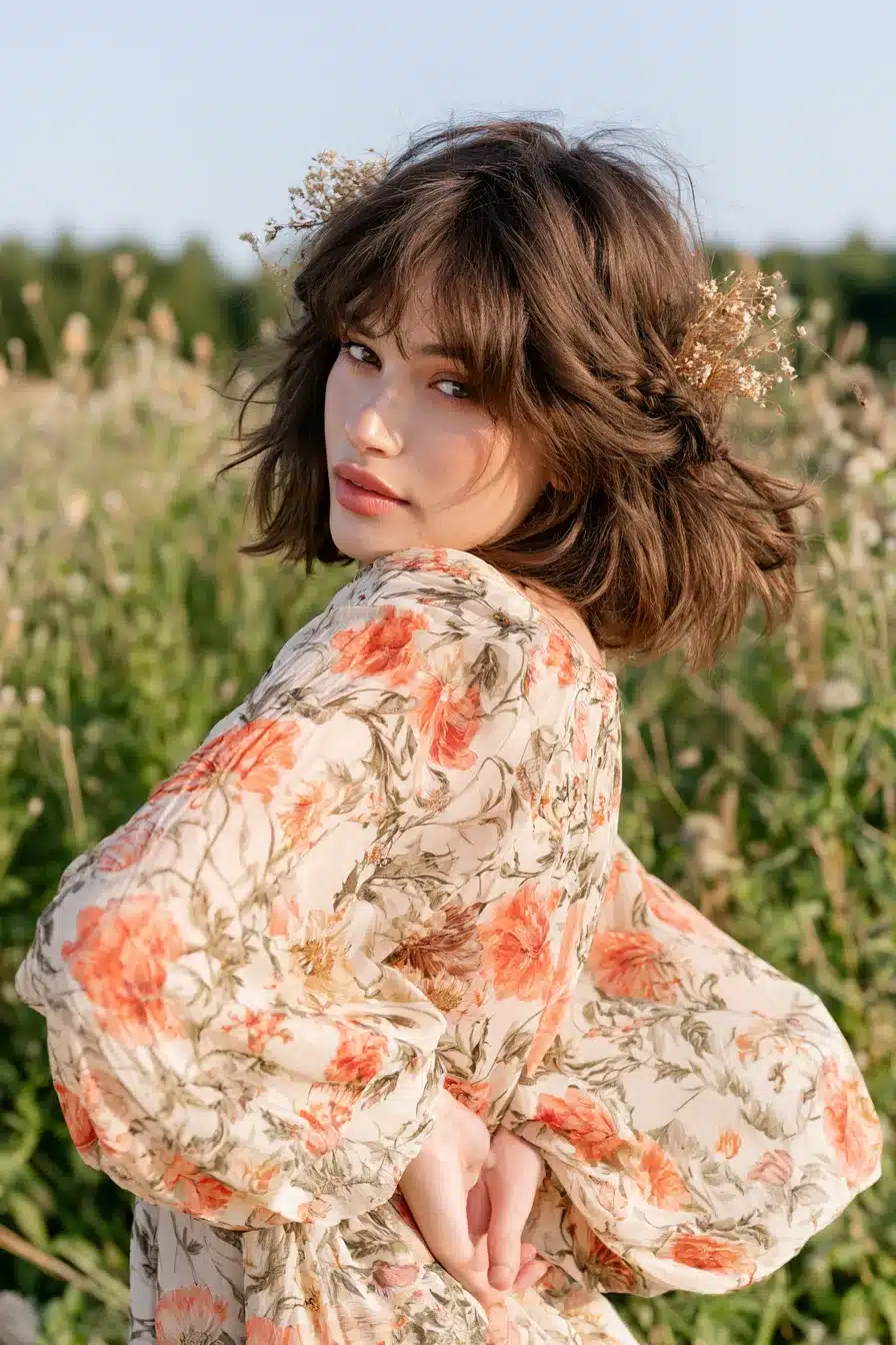 27 Dreamy Cottagecore Hairstyles for Short Hair That Radiate Romantic Charm