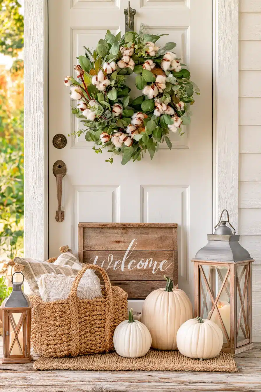 27 Beautiful Thanksgiving Door Decorations for a Warm and Festive Welcome