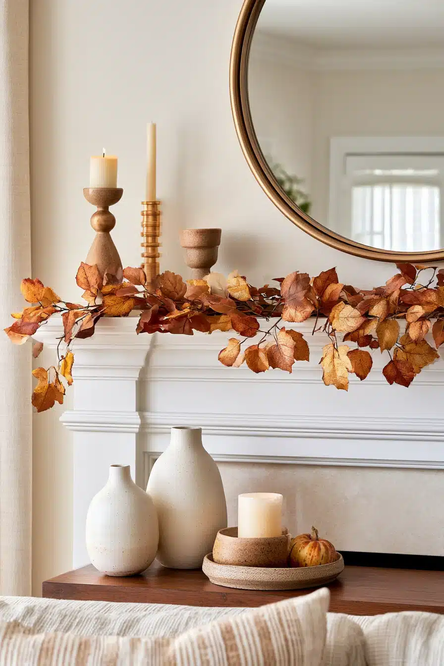 27 Gorgeous Fall Garland Mantle Ideas for a Cozy Seasonal Display