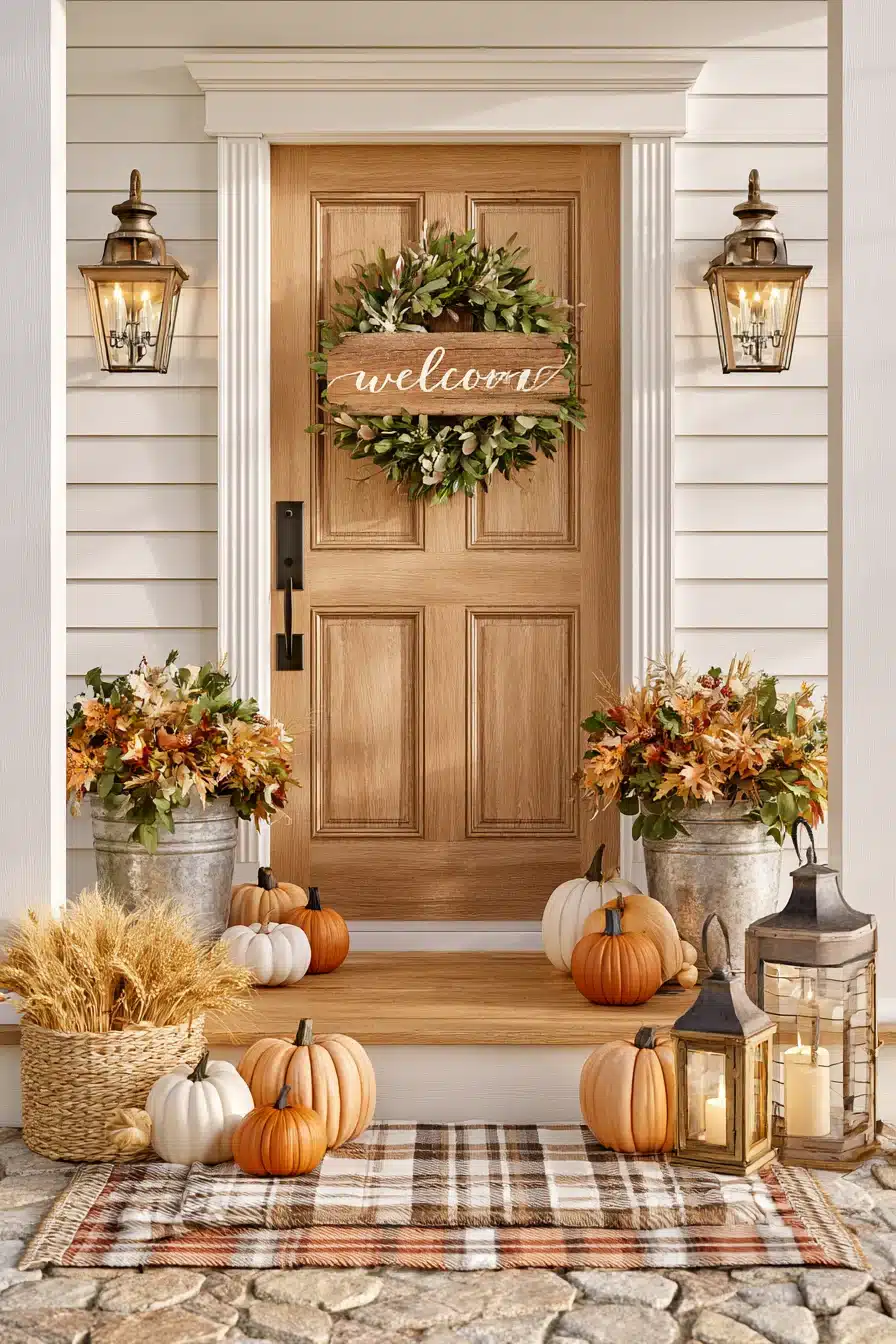 27 Beautiful Thanksgiving Door Decorations for a Warm and Festive Welcome