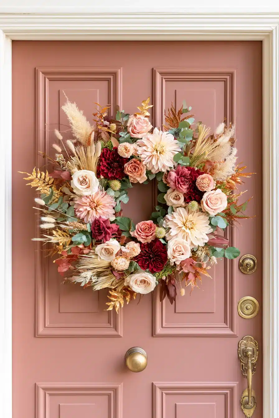 27 Beautiful Fall Wreaths for Your Front Door That Celebrate Autumn Charm