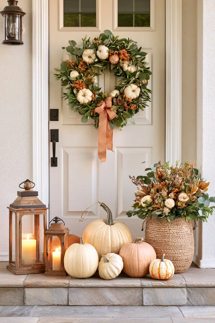 27 Gorgeous Fall Wreaths for Front Door Charm and a Warm Autumn Welcome