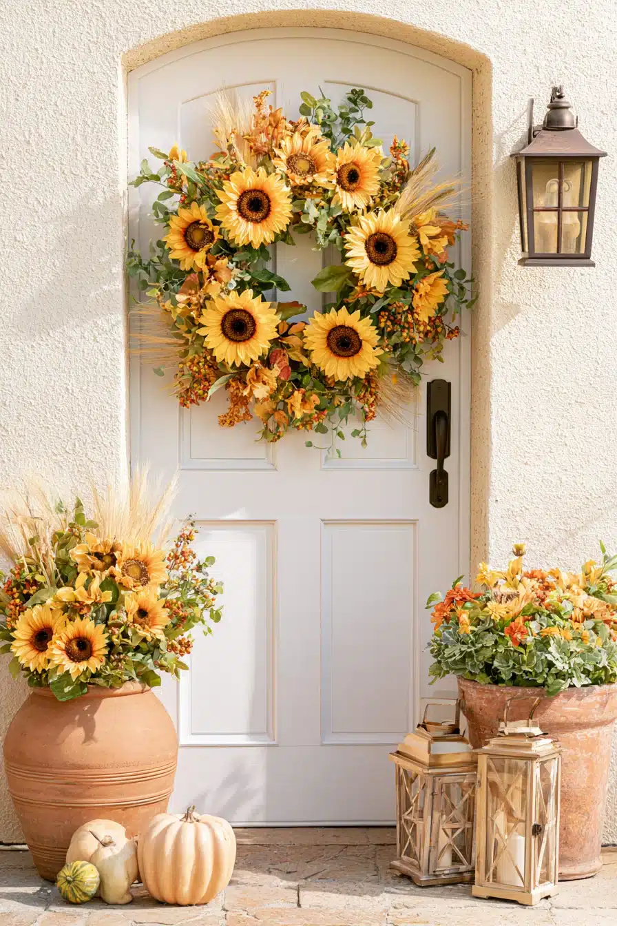 27 Beautiful Fall Wreaths for Your Front Door That Celebrate Autumn Charm