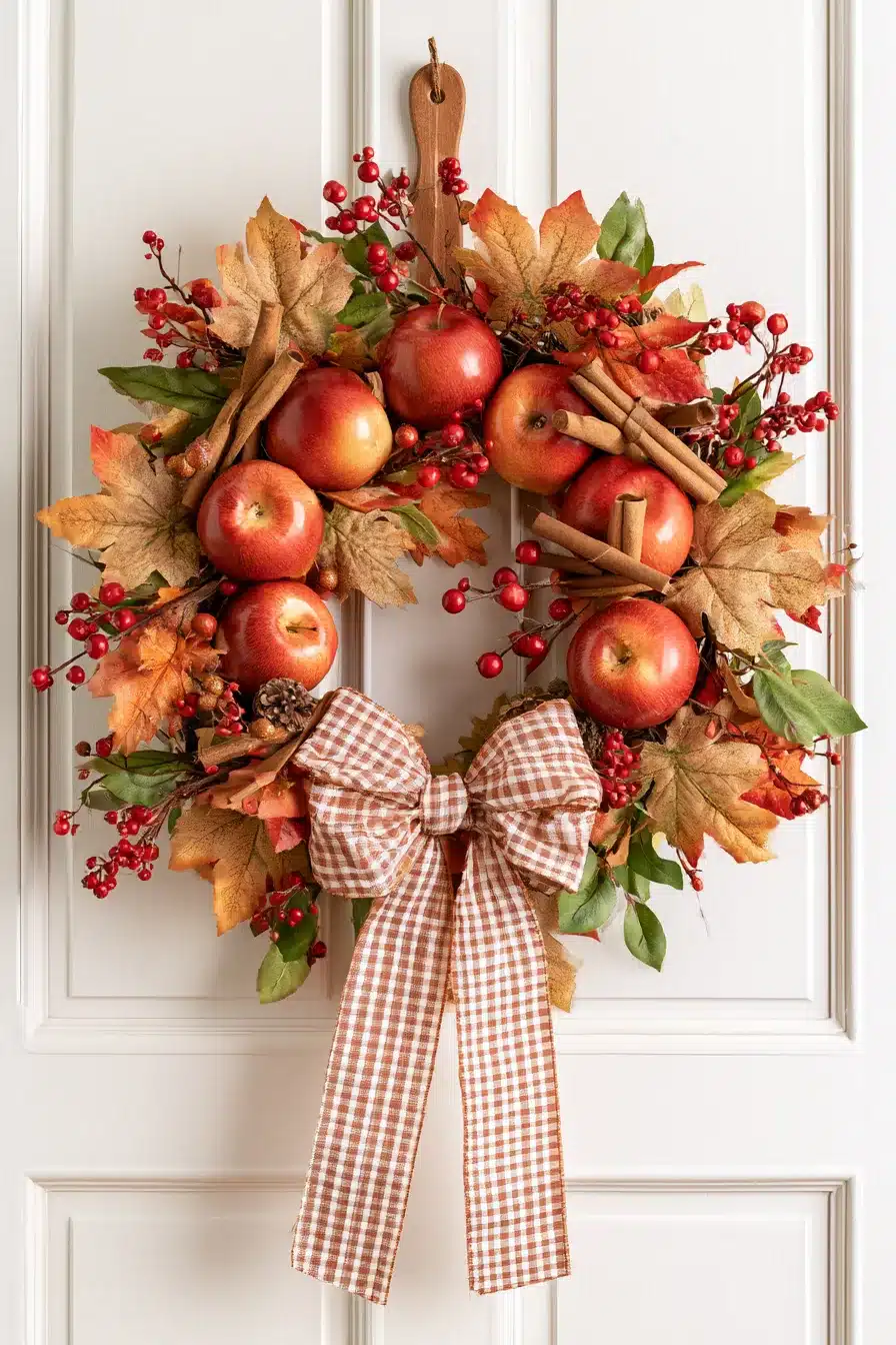 27 Gorgeous Fall Wreaths for Front Door Charm and a Warm Autumn Welcome