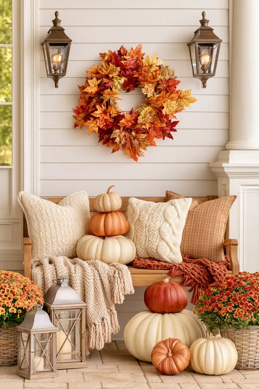 27 Beautiful Thanksgiving Porch Decorations for a Warm Harvest Welcome
