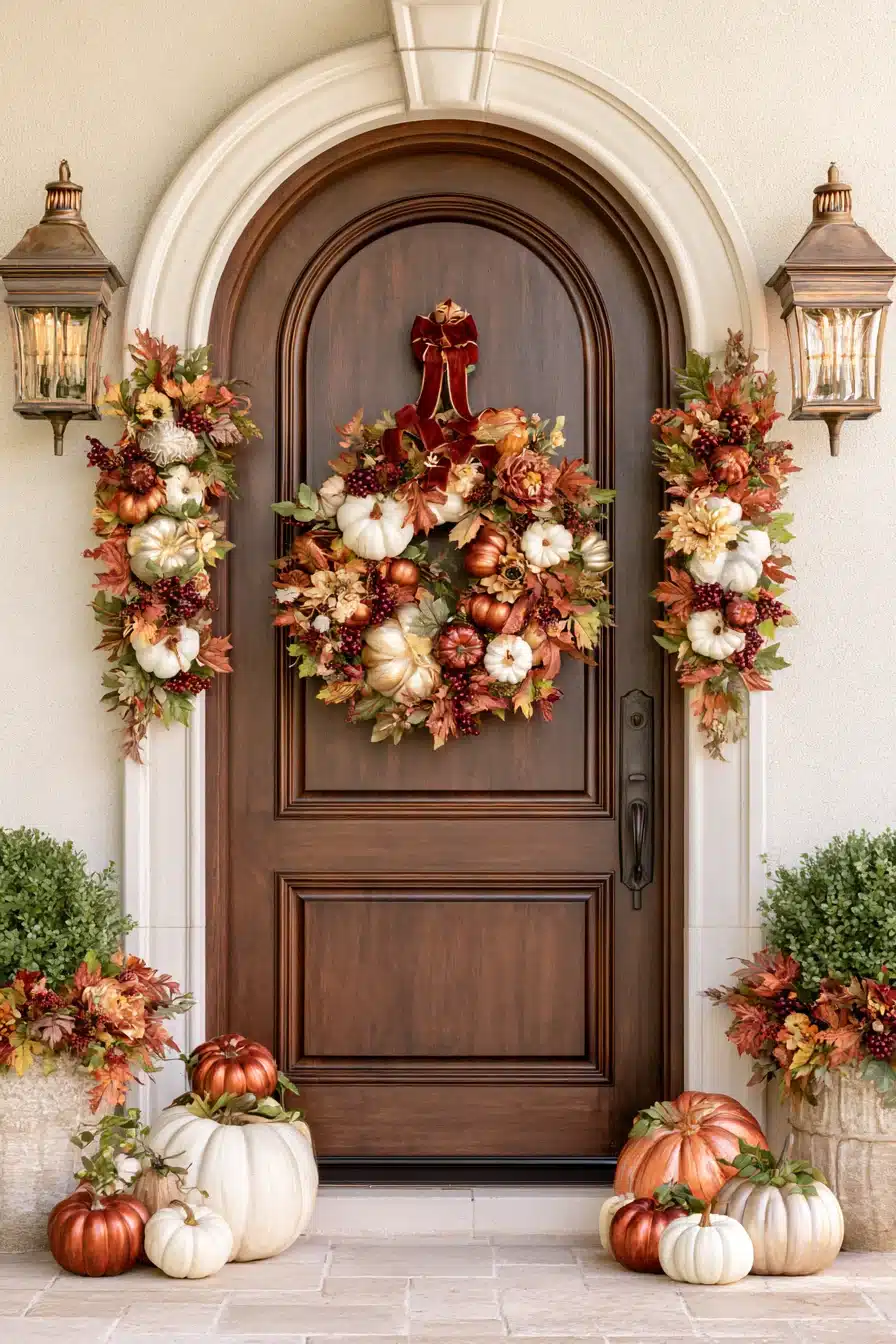 27 Beautiful Fall Wreaths for Your Front Door That Celebrate Autumn Charm