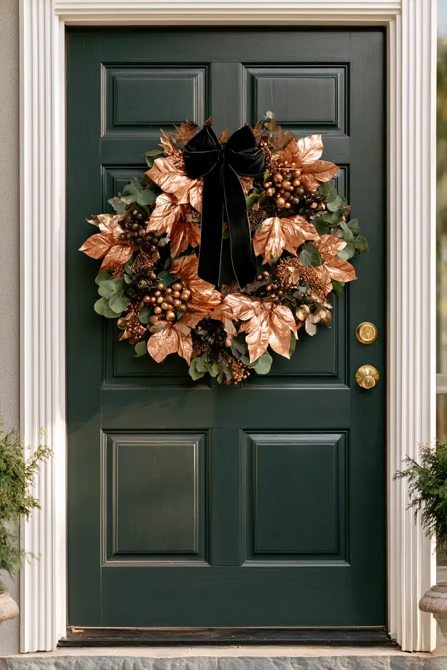 27 Gorgeous Fall Front Door Wreaths for a Warm Autumn Welcome