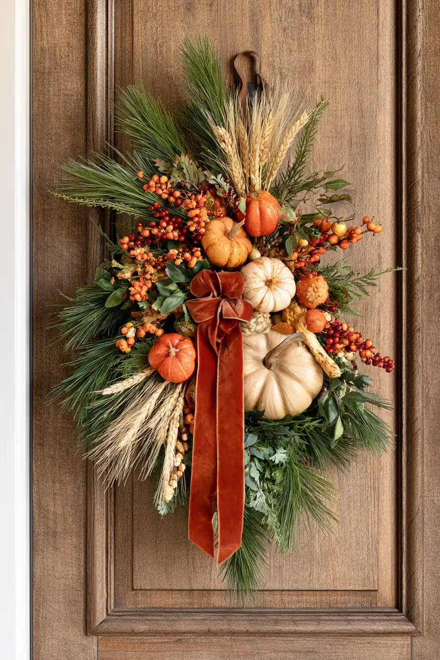 27 Beautiful Thanksgiving Door Decorations for a Warm and Festive Welcome