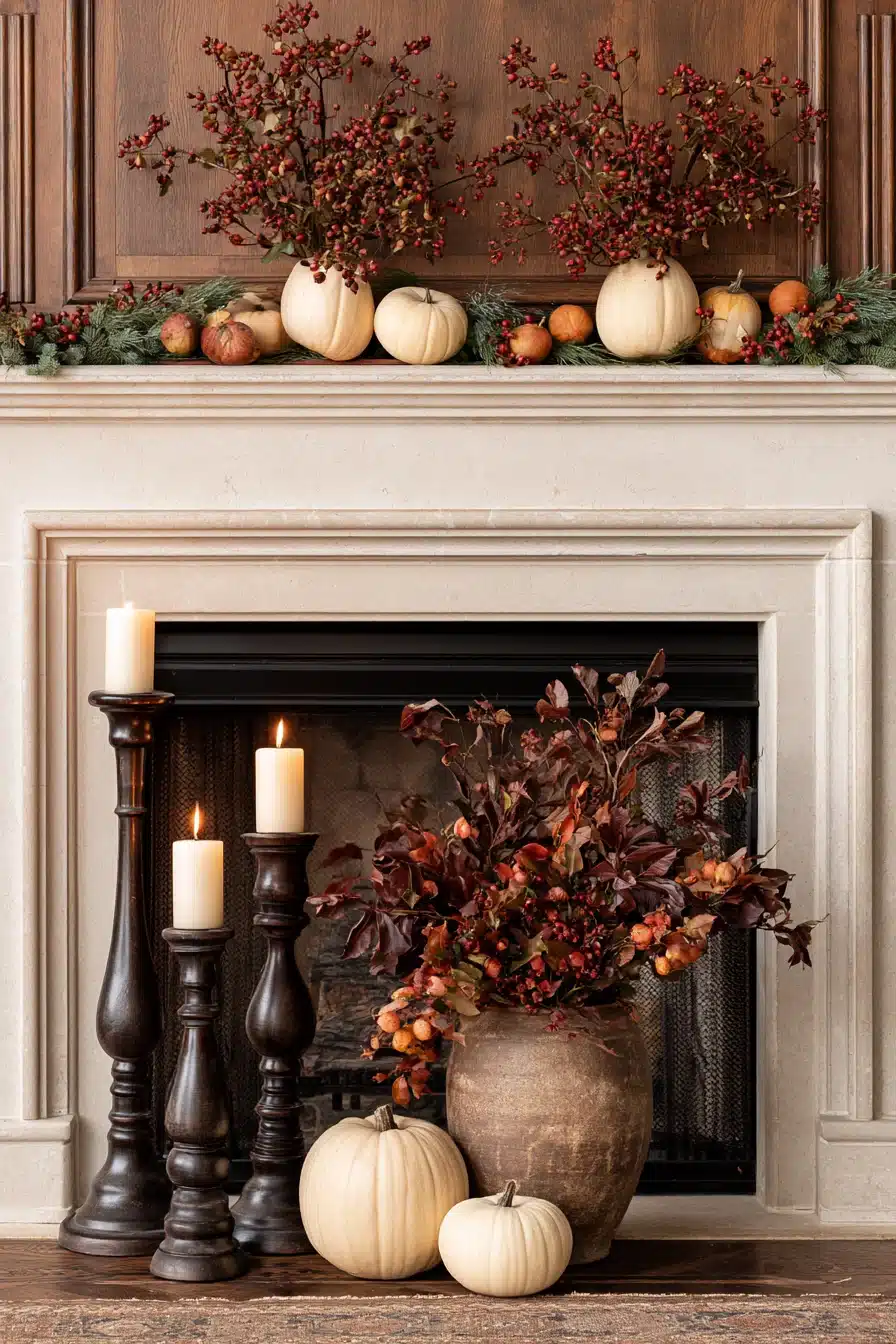 27 Autumn Fireplace Decor Ideas for a Warm Cozy Home