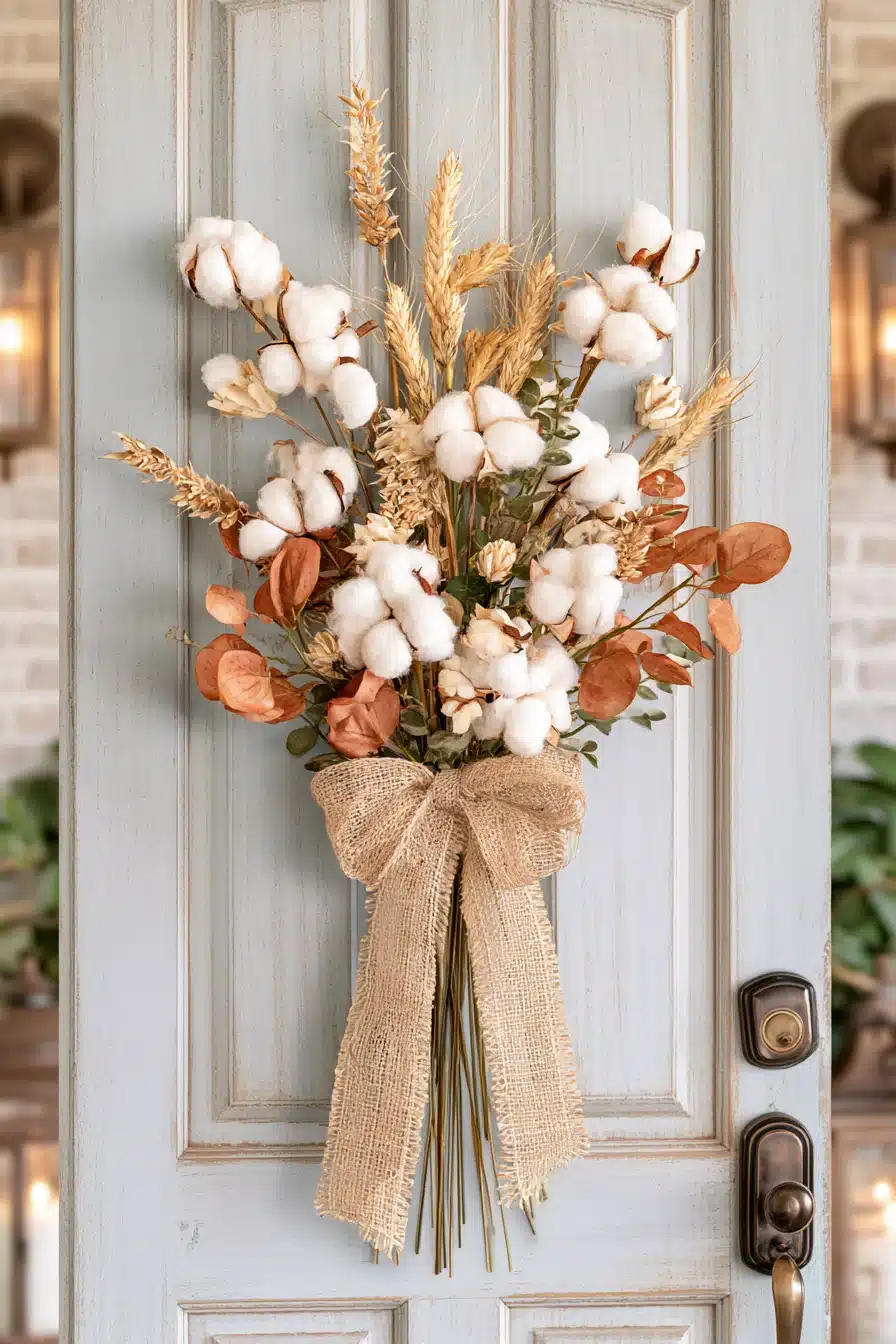 27 Gorgeous Fall Front Door Wreaths for a Warm Autumn Welcome
