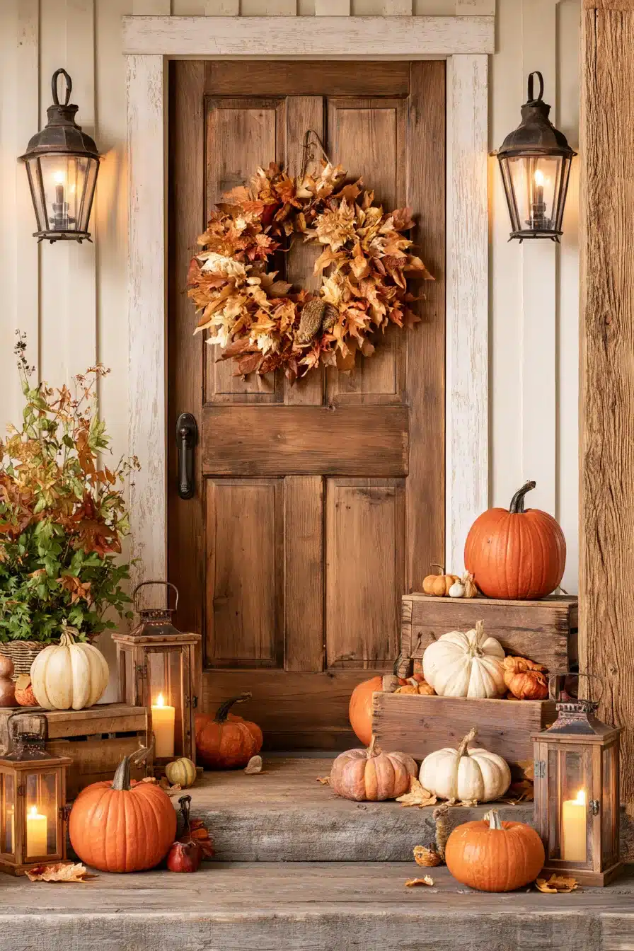 27 Beautiful Thanksgiving Door Decorations for a Warm and Festive Welcome