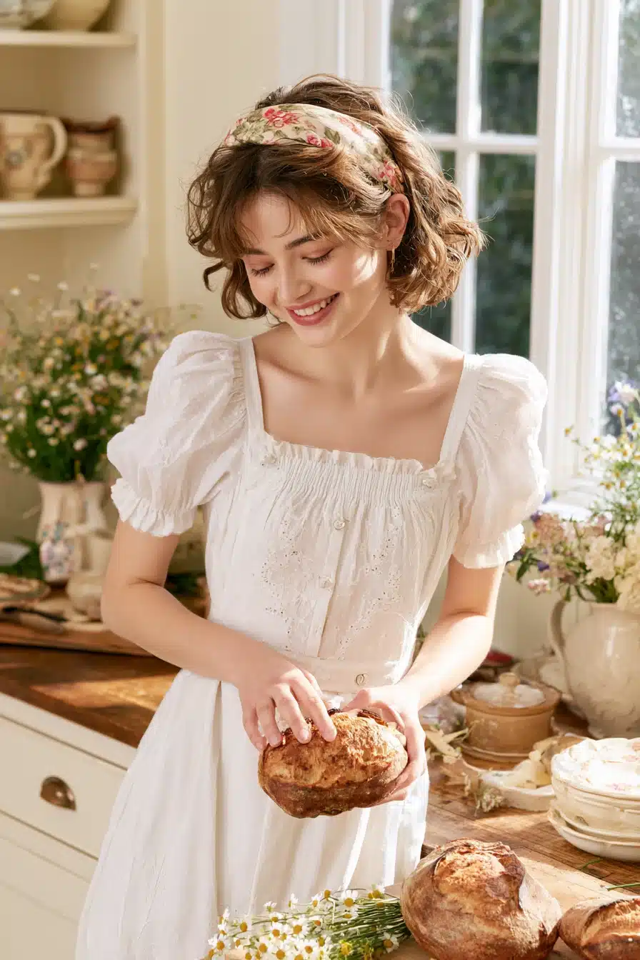 27 Dreamy Cottagecore Hairstyles for Short Hair That Radiate Romantic Charm