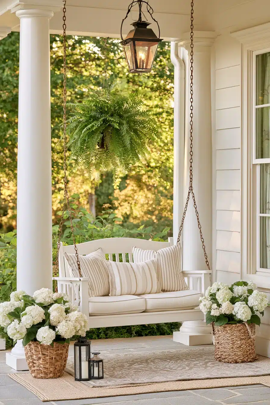27 Charming Porch Swing Ideas for a Cozy Outdoor Retreat