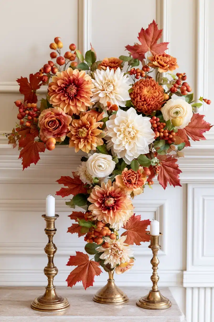 27 Gorgeous Fall Garland Mantle Ideas for a Cozy Seasonal Display