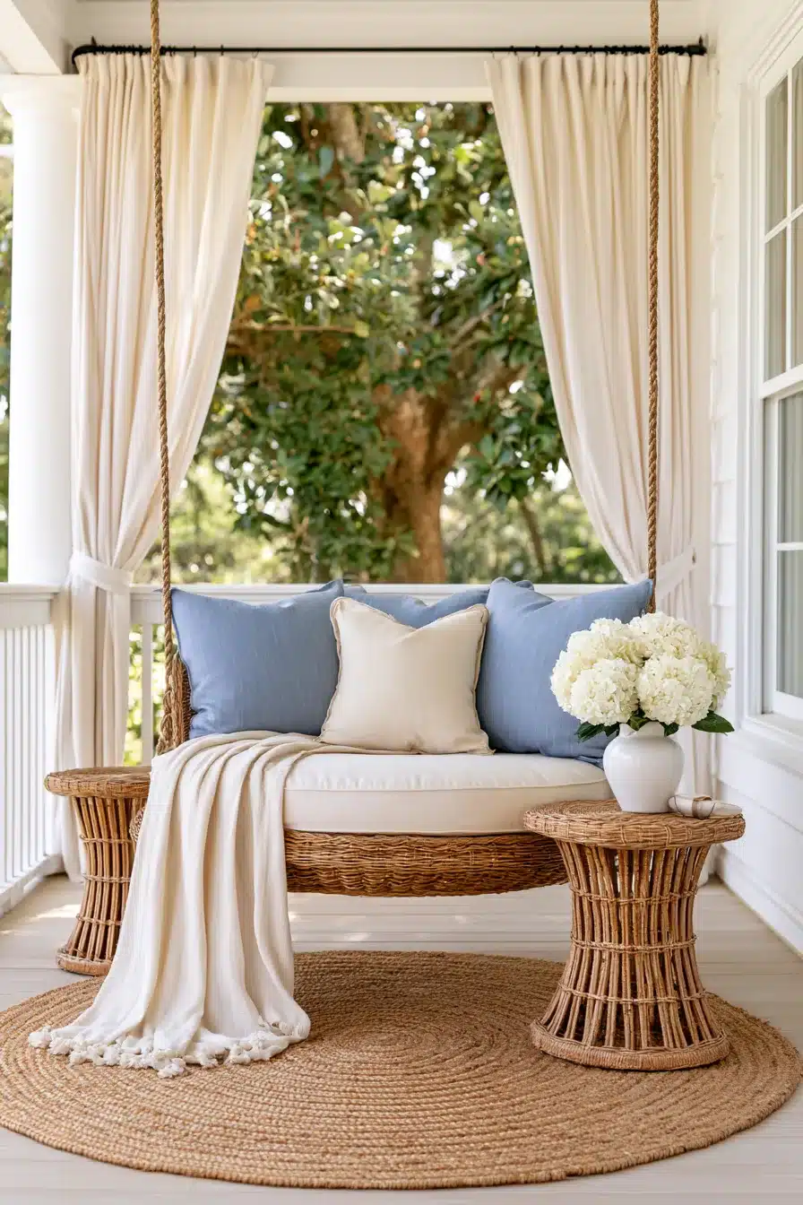 27 Charming Porch Swing Ideas for a Cozy Outdoor Retreat