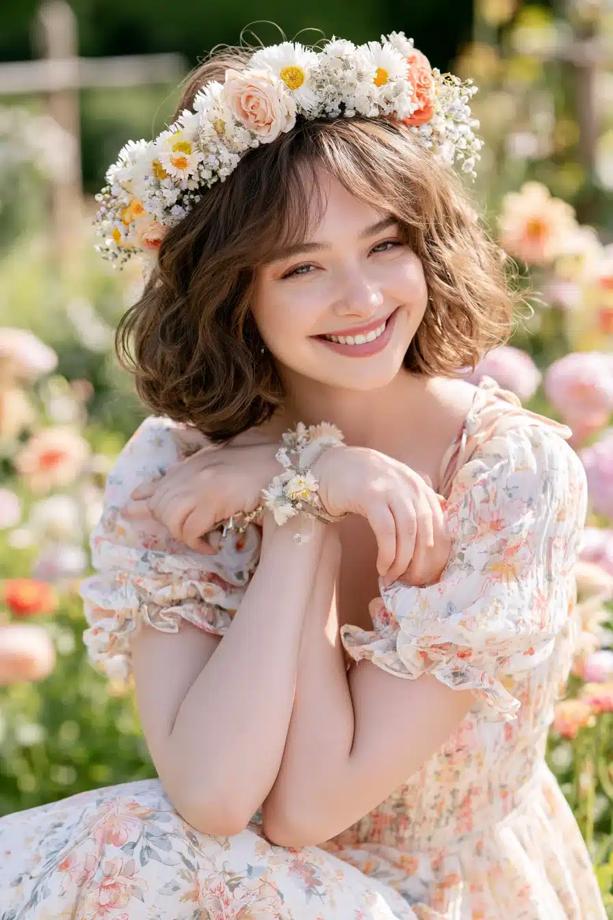 27 Dreamy Cottagecore Hairstyles for Short Hair That Radiate Romantic Charm