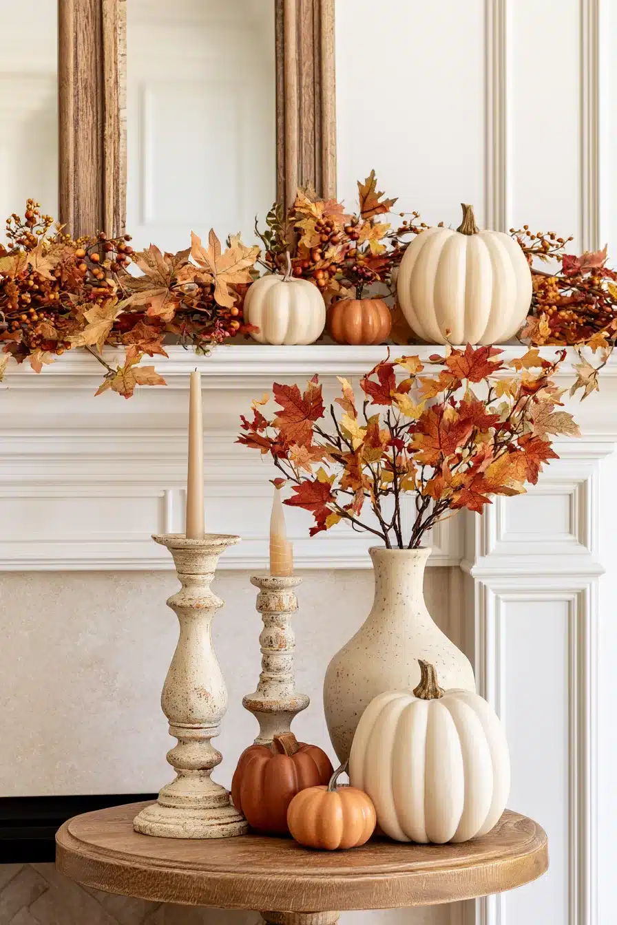 27 Gorgeous Fall Garland Mantle Ideas for a Cozy Seasonal Display