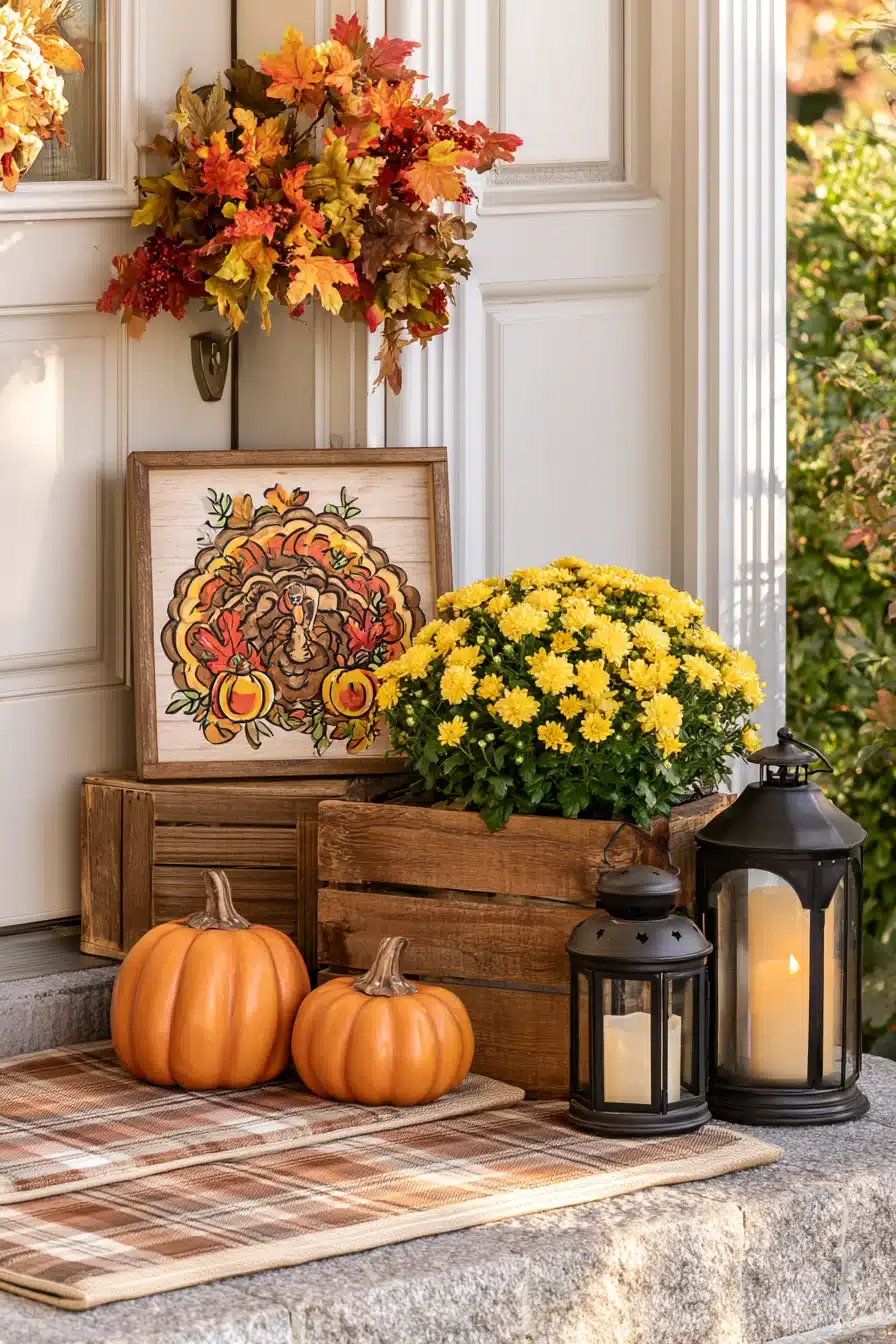 27 Beautiful Thanksgiving Door Decorations for a Warm and Festive Welcome