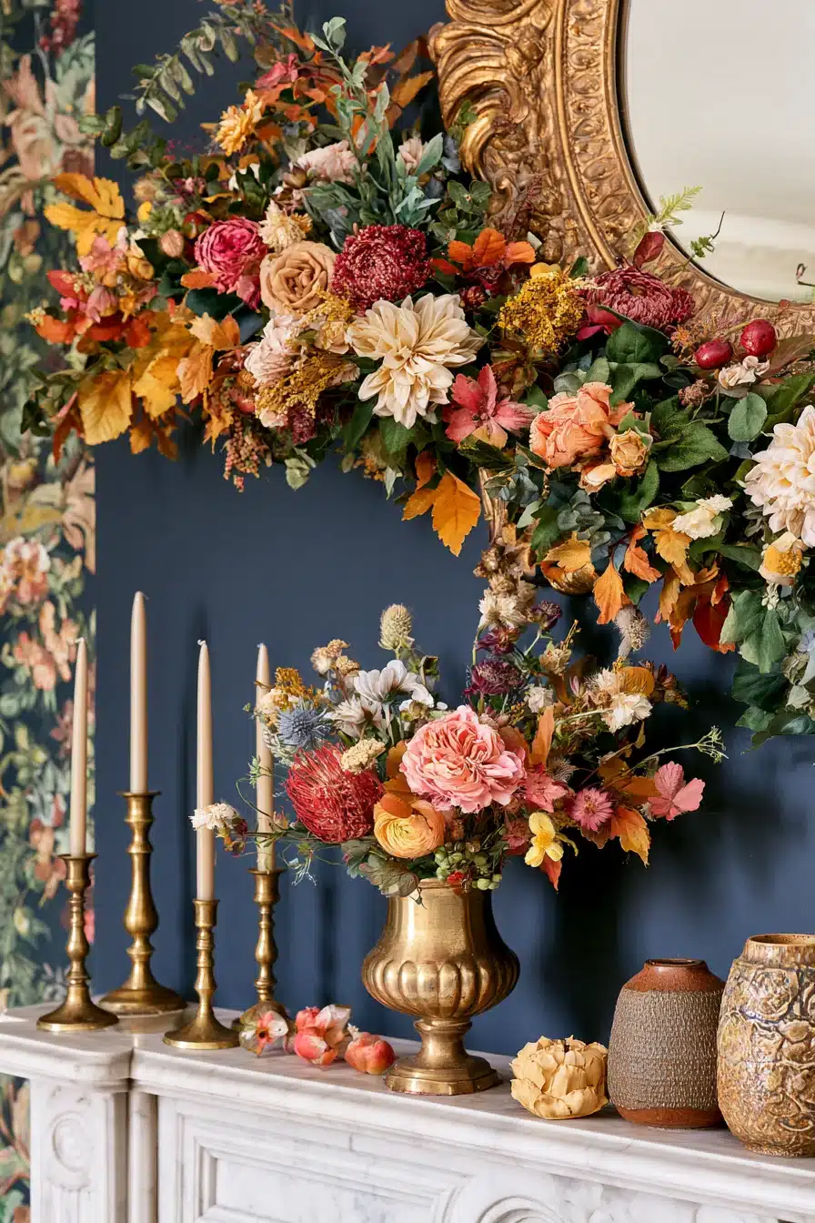 27 Gorgeous Fall Garland Mantle Ideas for a Cozy Seasonal Display
