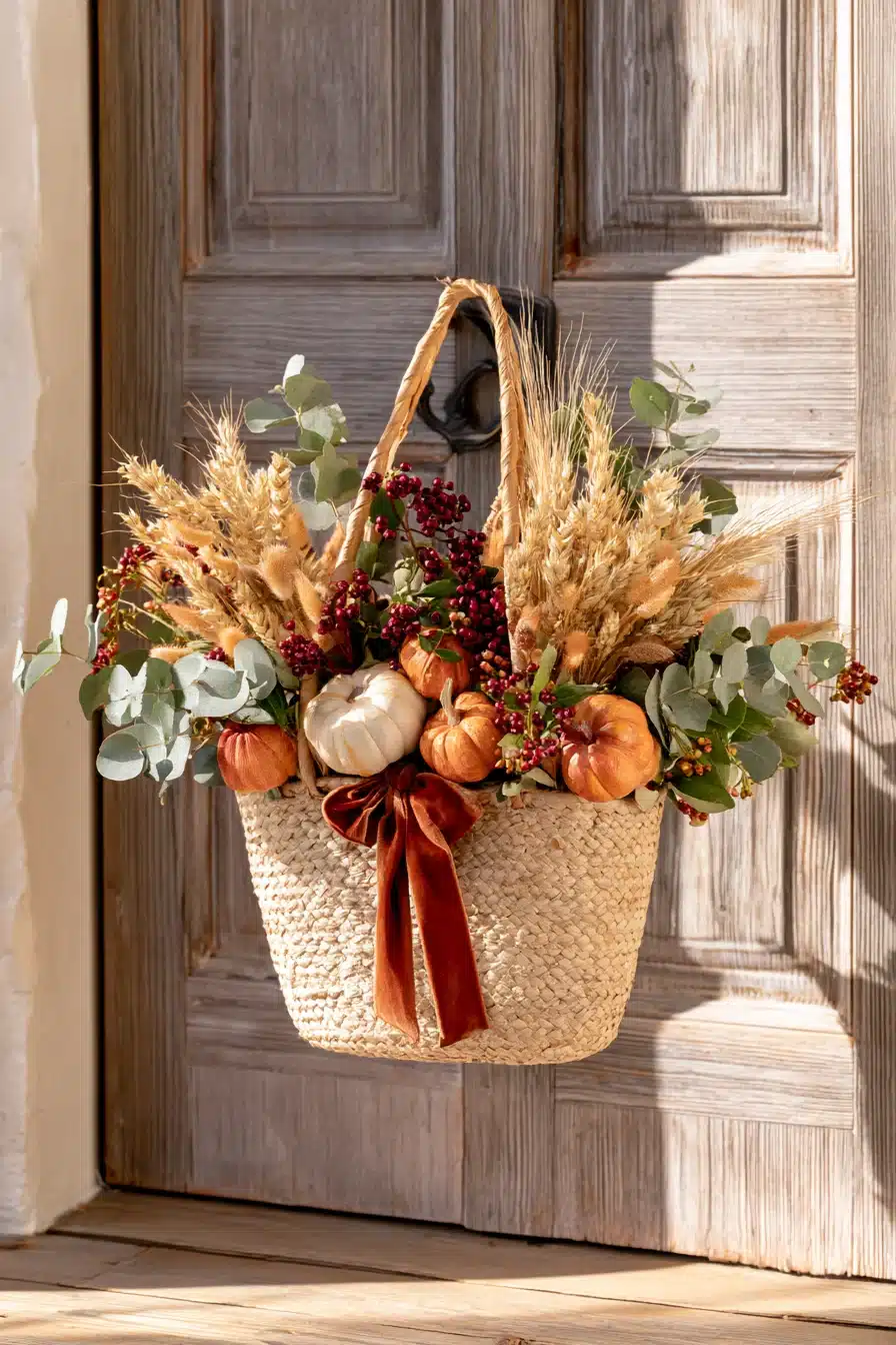 27 Beautiful Thanksgiving Door Decorations for a Warm and Festive Welcome