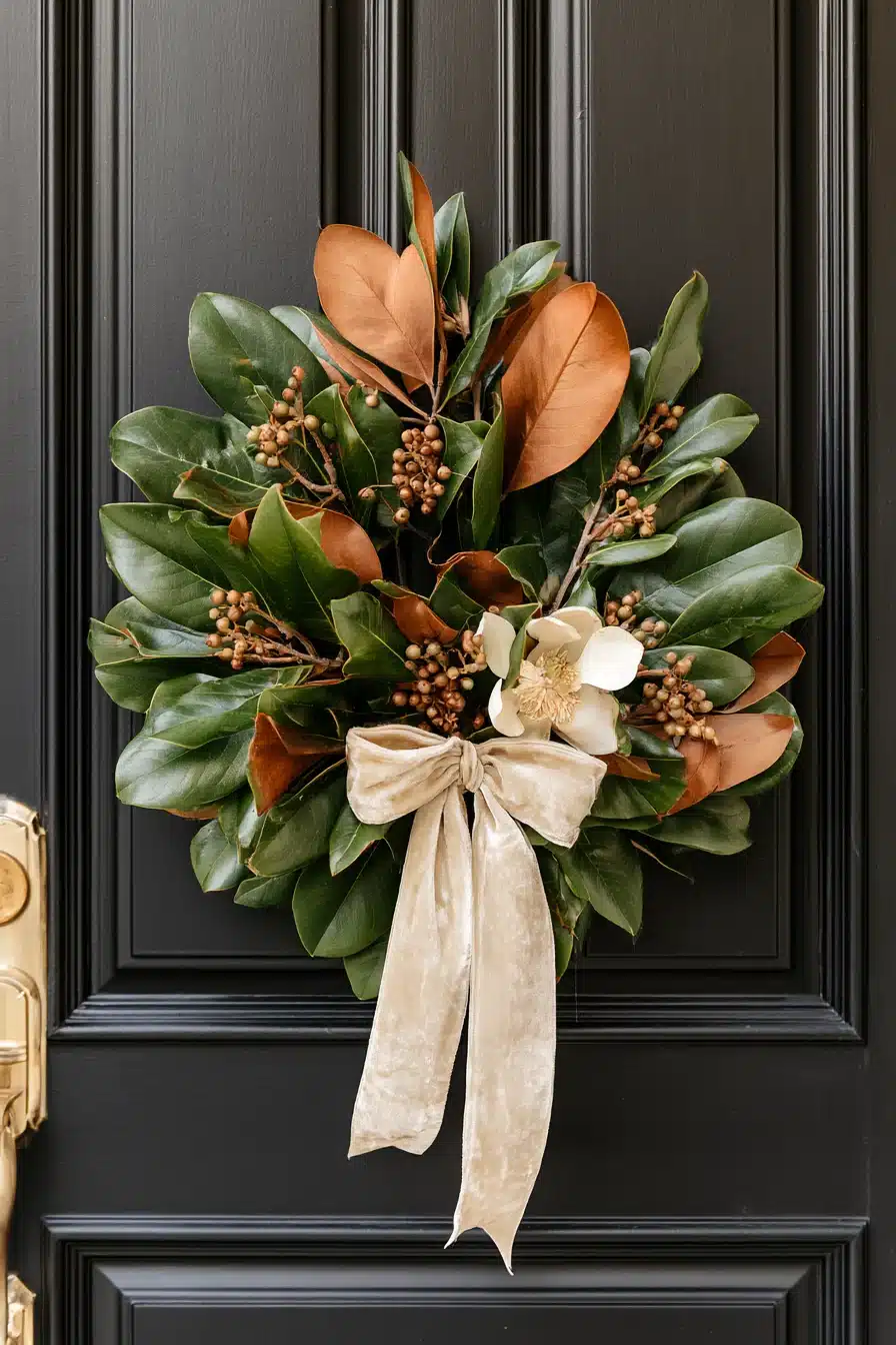 27 Gorgeous Fall Front Door Wreaths for a Warm Autumn Welcome