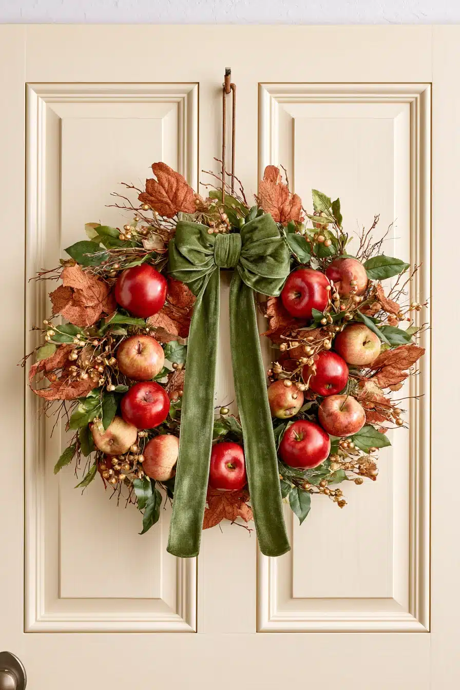 27 Gorgeous Fall Front Door Wreaths for a Warm Autumn Welcome