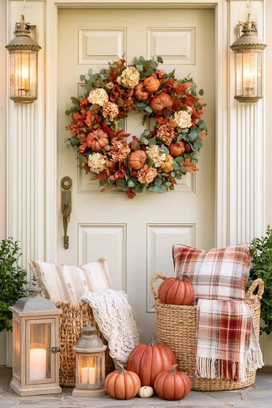 27 Beautiful Fall Wreaths for Your Front Door That Celebrate Autumn Charm