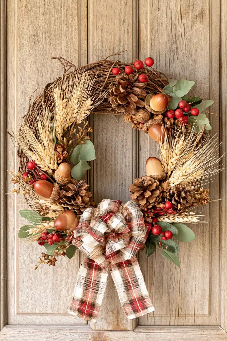 27 Gorgeous Fall Wreaths for Front Door Charm and a Warm Autumn Welcome