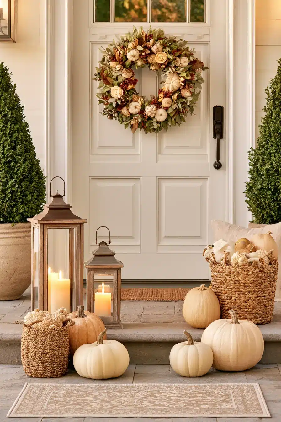 27 Beautiful Thanksgiving Door Decorations for a Warm and Festive Welcome