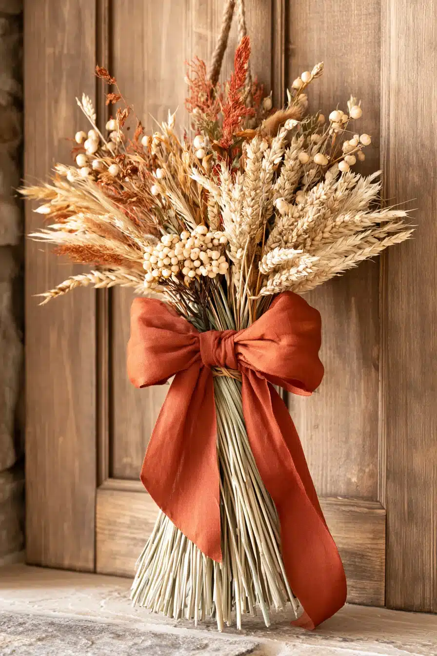 27 Gorgeous Fall Front Door Wreaths for a Warm Autumn Welcome