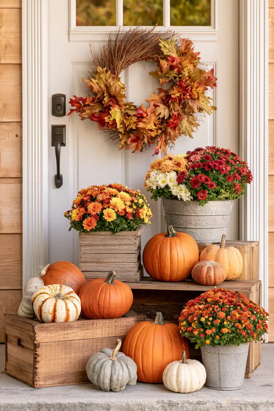 27 Beautiful Thanksgiving Door Decorations for a Warm and Festive Welcome