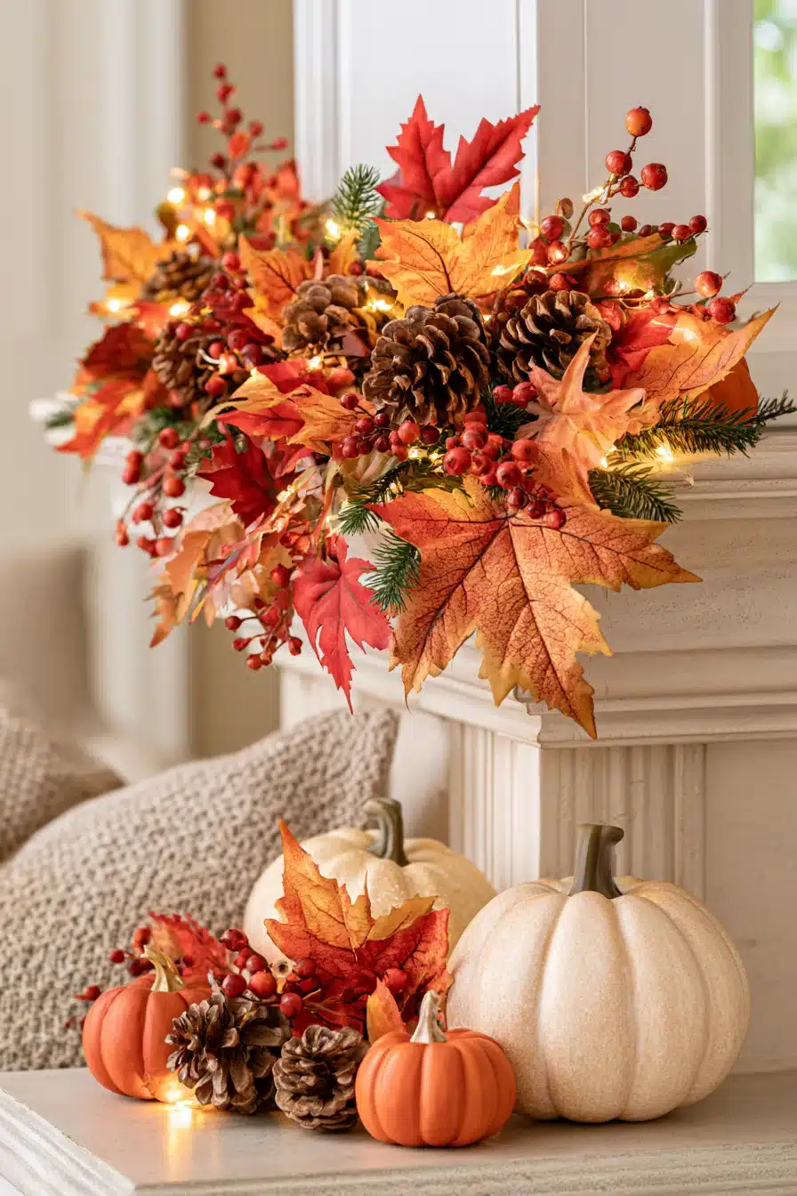 27 Gorgeous Fall Garland Mantle Ideas for a Cozy Seasonal Display