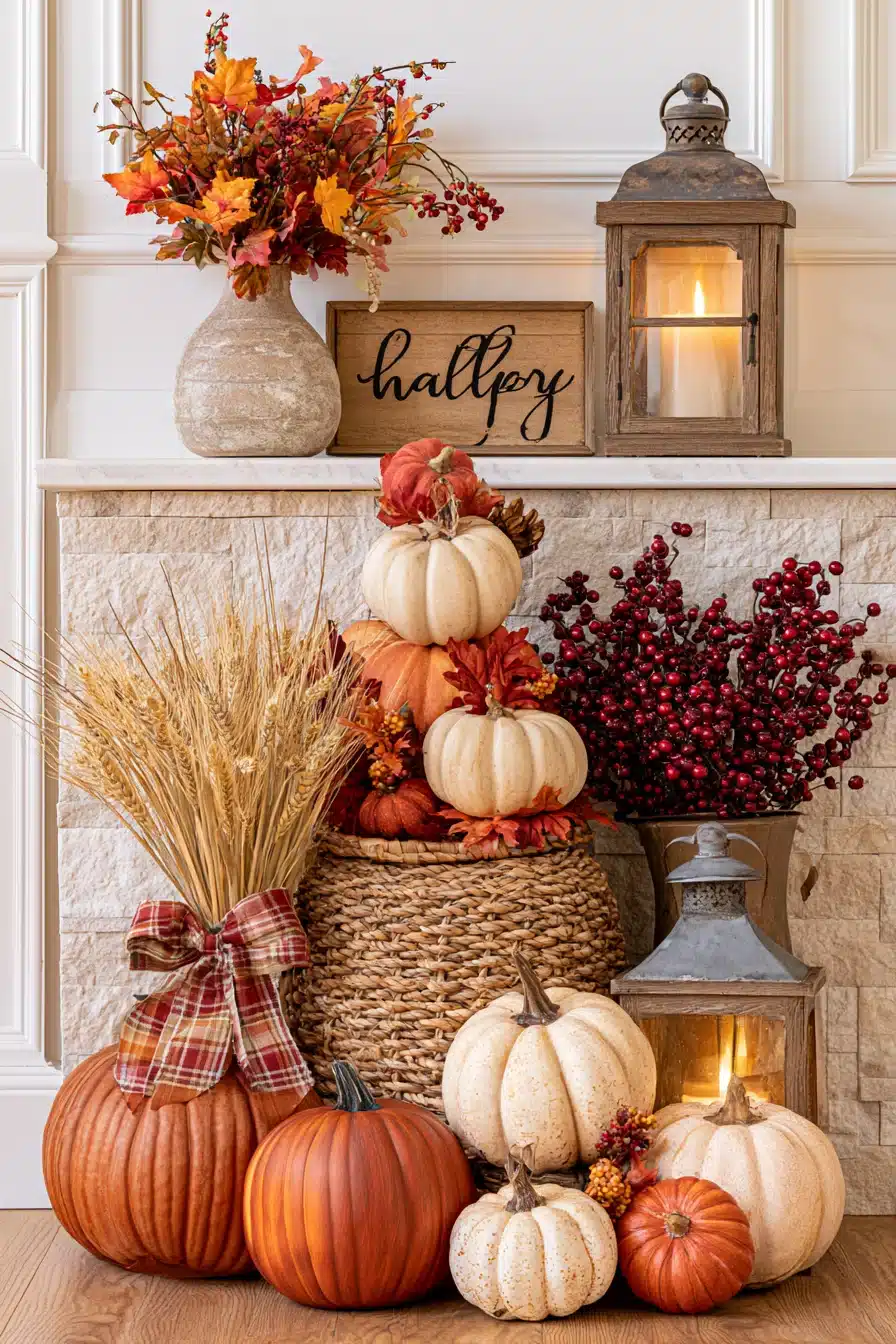 27 Autumn Fireplace Decor Ideas for a Warm Cozy Home