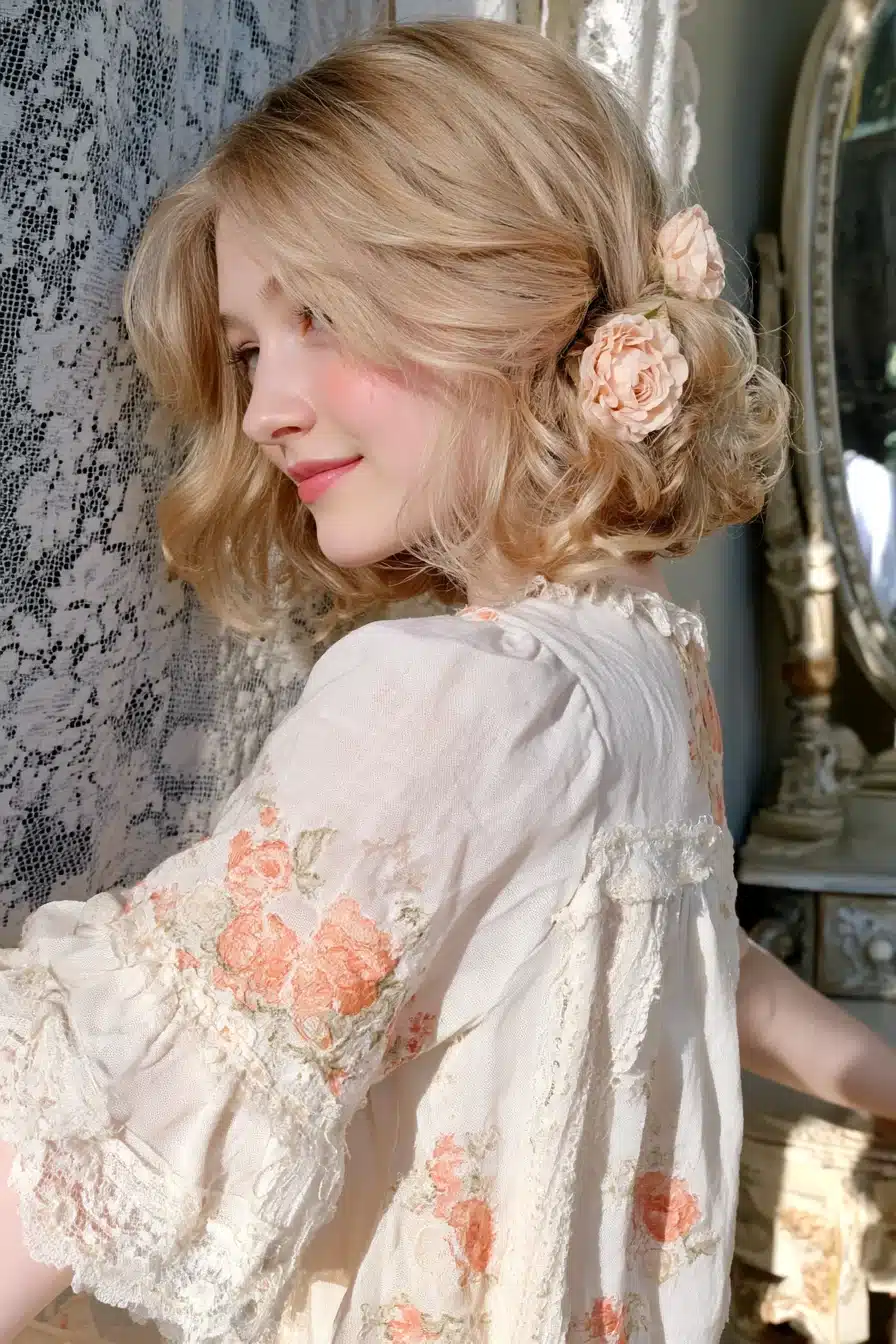 27 Dreamy Cottagecore Hairstyles for Short Hair That Radiate Romantic Charm