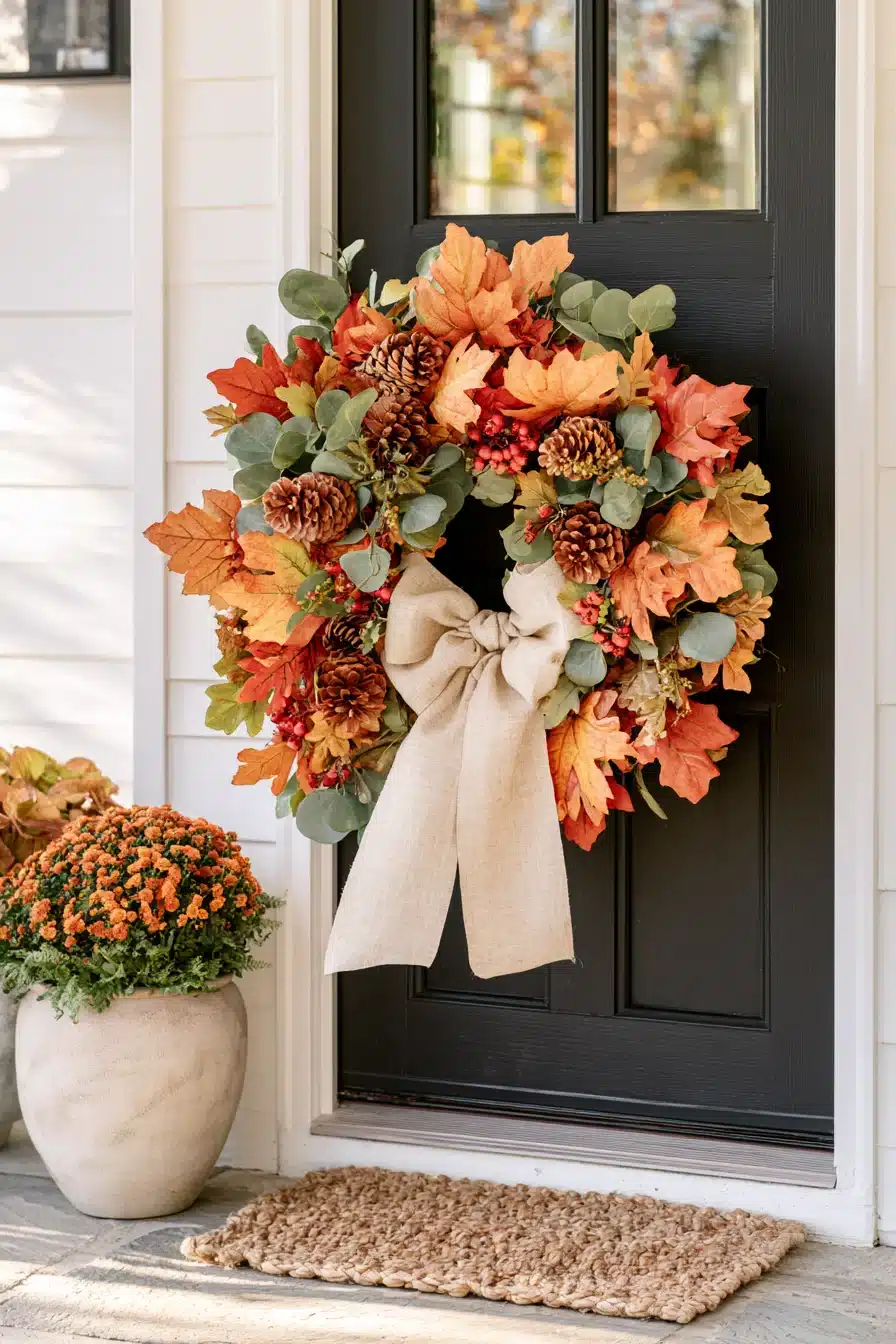 27 Beautiful Thanksgiving Door Decorations for a Warm and Festive Welcome