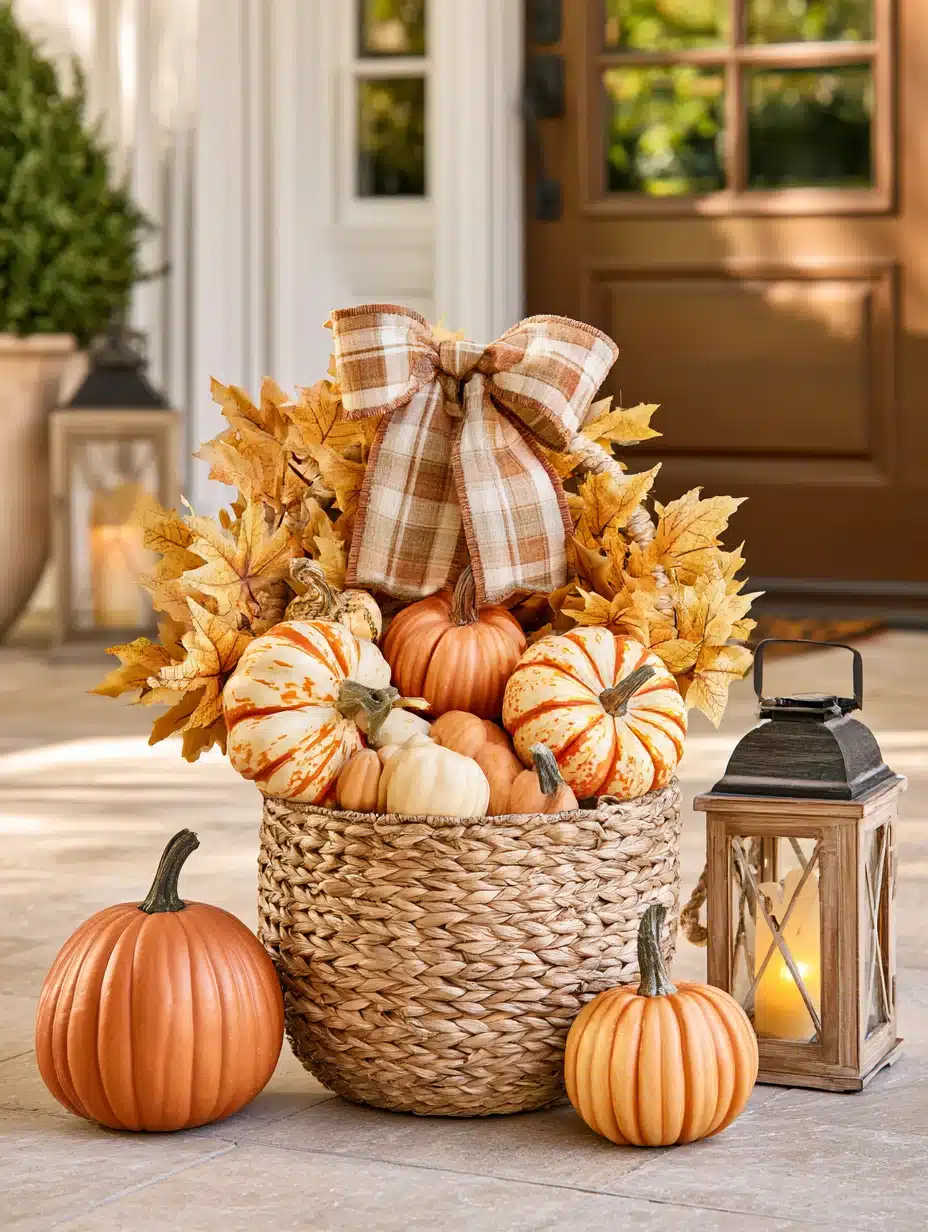 27 Charming Fall Basket Ideas for a Cozy Autumn Home