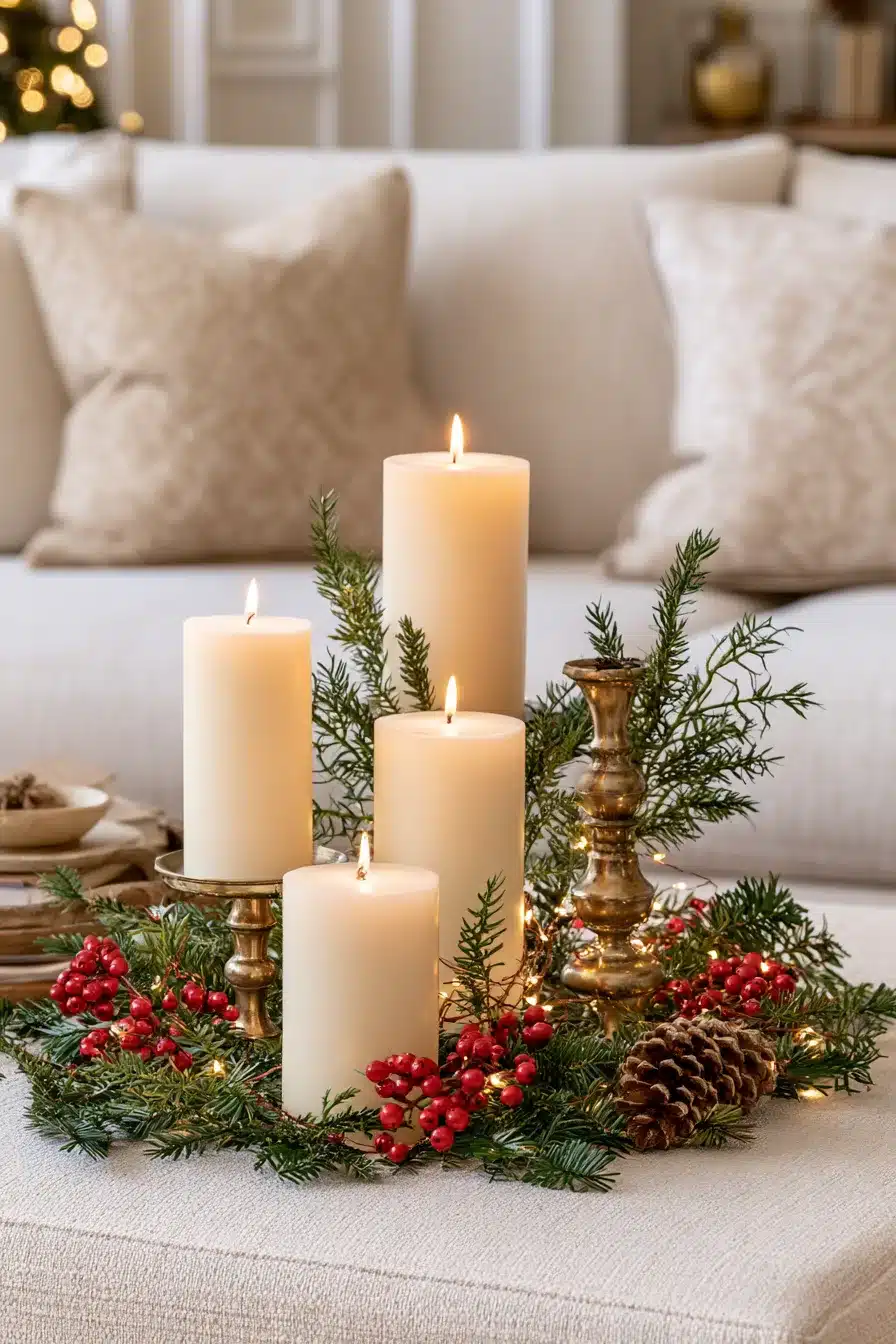 27 Christmas Coffee Table Decor Ideas for a Cozy Festive Living Room