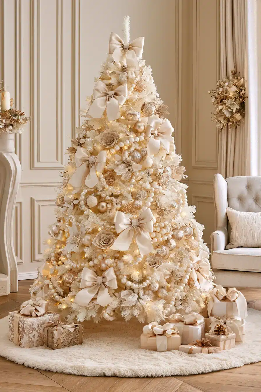 27 Magical White Christmas Tree Ideas For A Dreamy Holiday Home