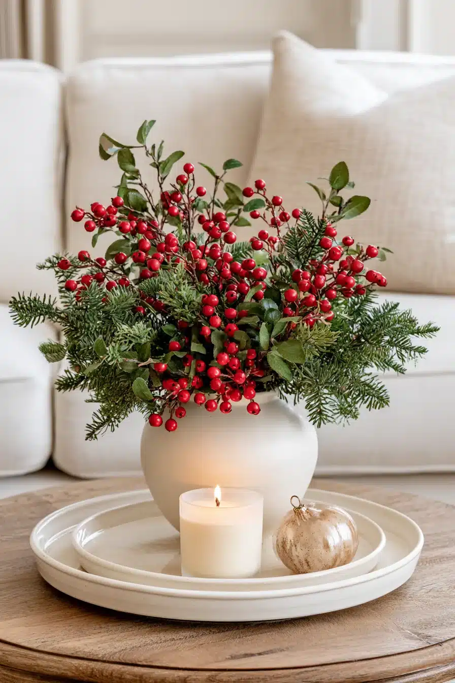 27 Christmas Coffee Table Decor Ideas for a Cozy Festive Living Room
