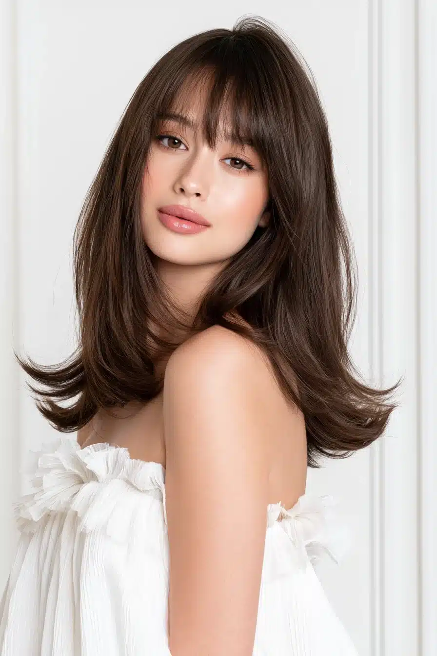 27 Beautiful Layered Hair With Bangs Ideas For A Fresh Look