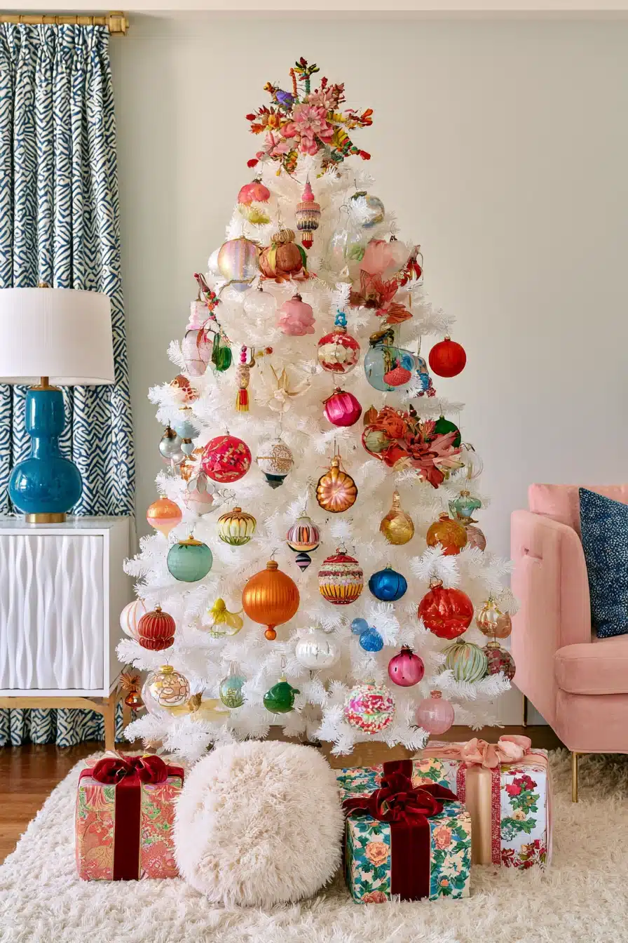 27 Magical White Christmas Tree Ideas For A Dreamy Holiday Home
