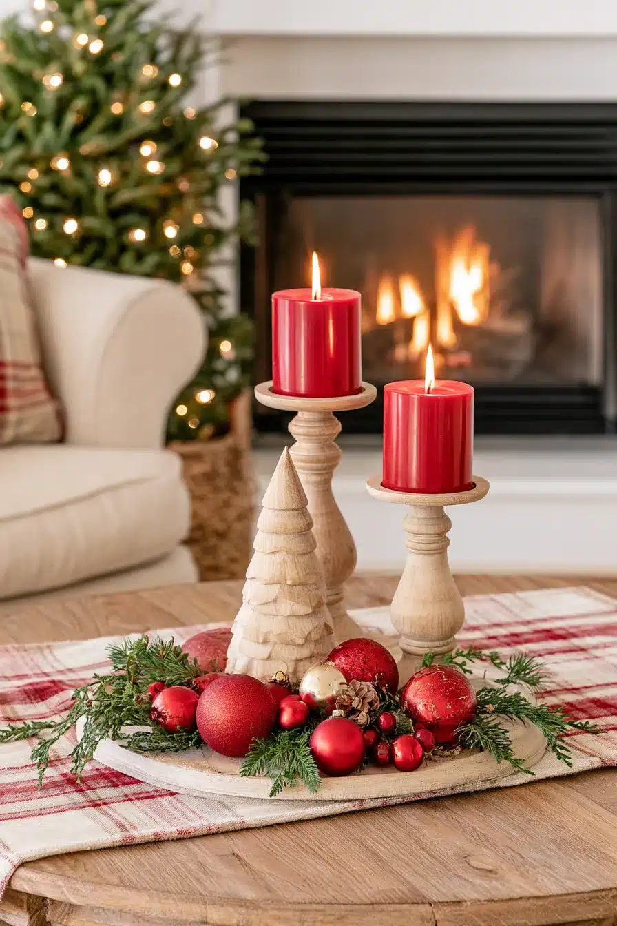 27 Christmas Coffee Table Decor Ideas for a Cozy Festive Living Room