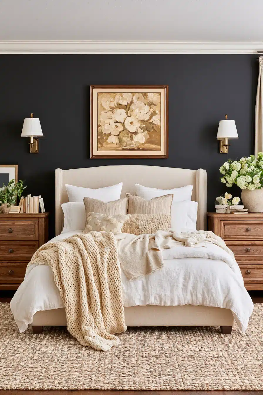 27 Black Accent Wall Bedroom Ideas With Timeless Appeal