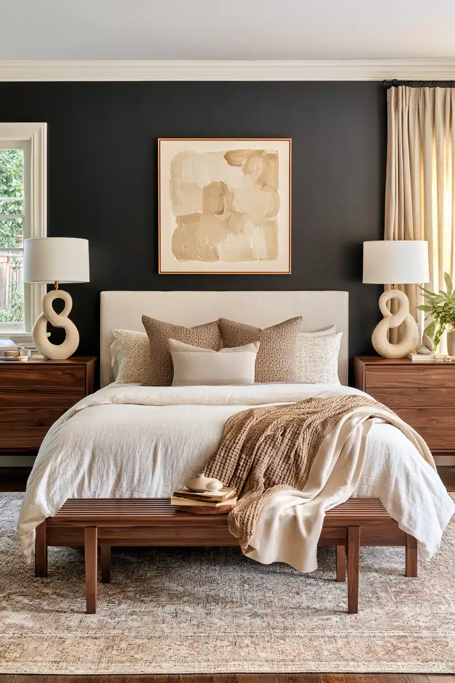 27 Black Accent Wall Bedroom Ideas With Timeless Appeal