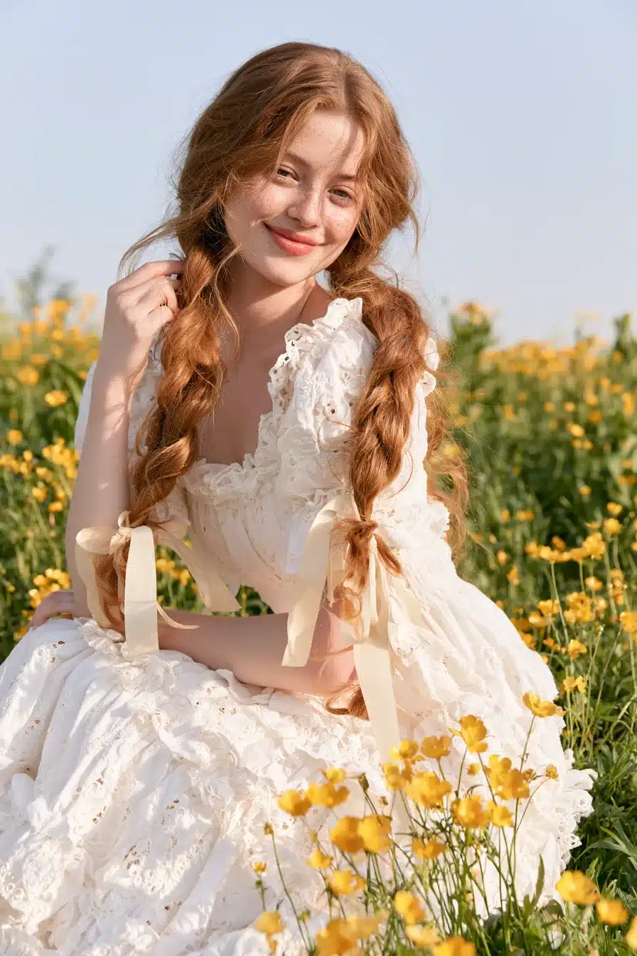 27 Dreamy Cottagecore Hairstyles for Long Hair With Romantic Countryside Charm