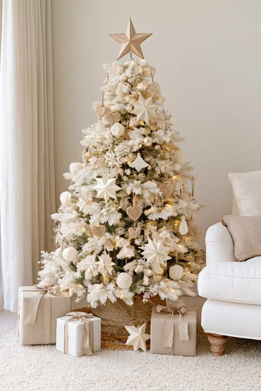 27 Magical White Christmas Tree Ideas For A Dreamy Holiday Home