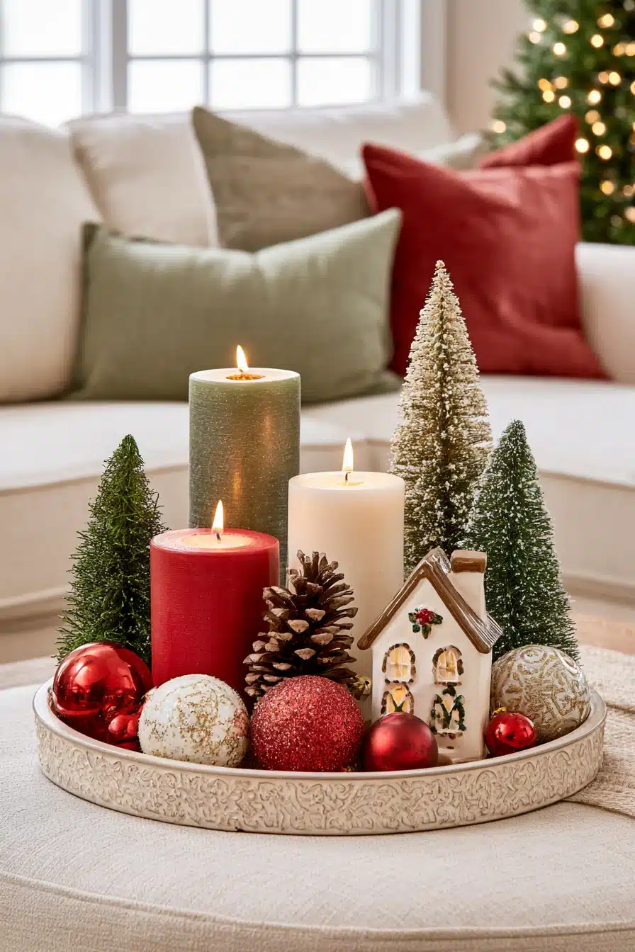 27 Christmas Coffee Table Decor Ideas for a Cozy Festive Living Room