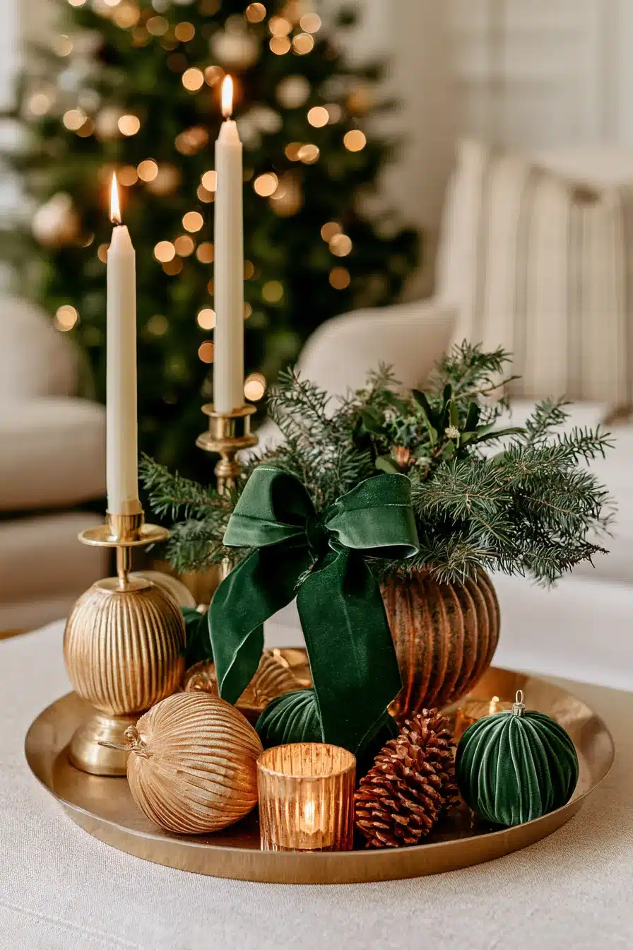 27 Christmas Coffee Table Decor Ideas for a Cozy Festive Living Room